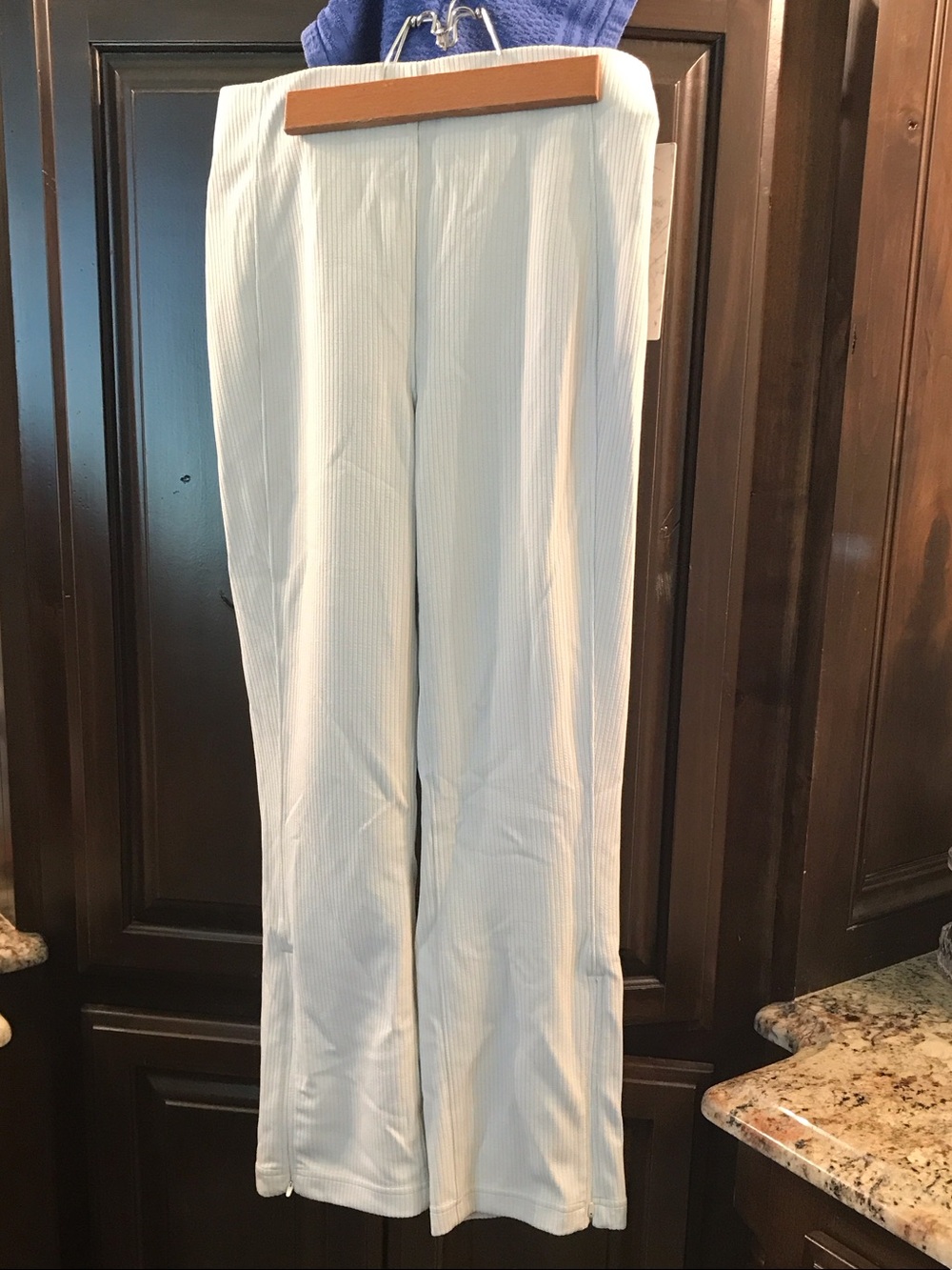 lululemon athletica Light Blue Pinstripe Wide-Leg Pants